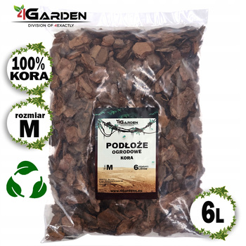 Kora sosnowa, suche antybakteryjne podłoże do roślin doniczkowych 2-4cm 6L