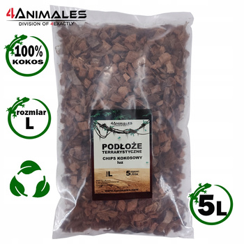 Podłoże kokosowe rozluźniony chips kokosowy size L (Large) 10-18mm 5 litrów