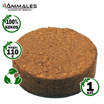 Torf kokosowy do terrarium - dysk 110g - jedna sztuka