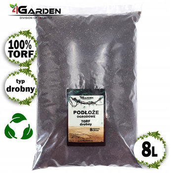 Torf ziemny drobny, podłoże ogrodowe do kwiatów, krzewów i sadzonek 8L