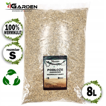 Wermikulit złoty, naturalne podłoże ogrodowe size S 1-3mm 8 litrów