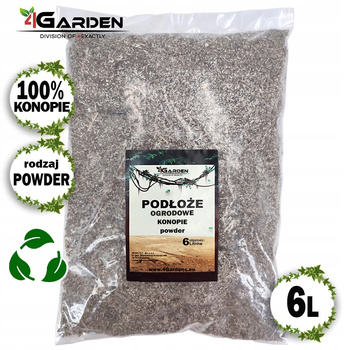 Podłoże ogrodowe okruszyny konopne do kwiatów, krzewów i warzyw 6 litrów