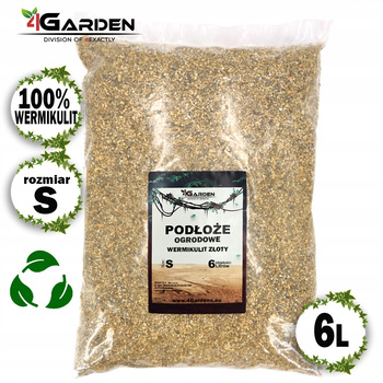 Wermikulit złoty, naturalne podłoże ogrodowe, size S 1-3mm 6 litrów