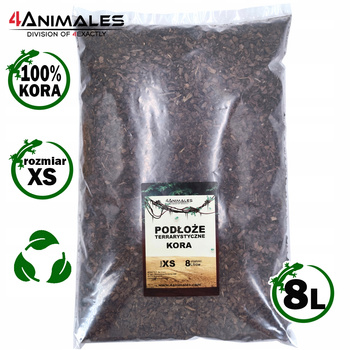 Kora sosnowa, antybakteryjne podłoże do terrarium size XS 5-8mm 8 litrów