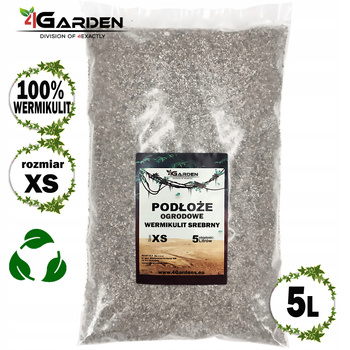 Wermikulit srebrny podłoże ogrodowe naturalna ściółka size XS 1mm 5 litrów