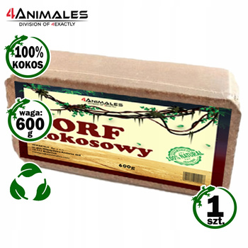 Podłoże kokosowe, torf kokosowy brykiet 600g folia