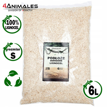Lignocel , podłoże terrarystyczne dla zwierząt size Small 2-4mm 6 litrów