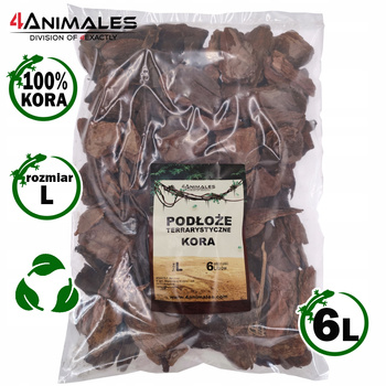 Kora sosnowa, antybakteryjne podłoże do terrarium size L 5-8cm 6 litrów