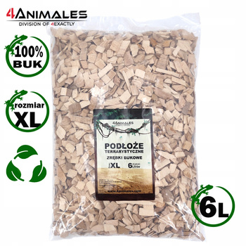 Podłoże bukowe do terrariów i klatek size XL 12-18mm 6 litrów