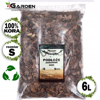 Kora sosnowa, suche antybakteryjne podłoże do roślin doniczkowych 1-2cm 6L